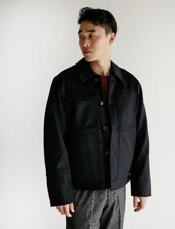 Booth Jacket Melton Wool Navy