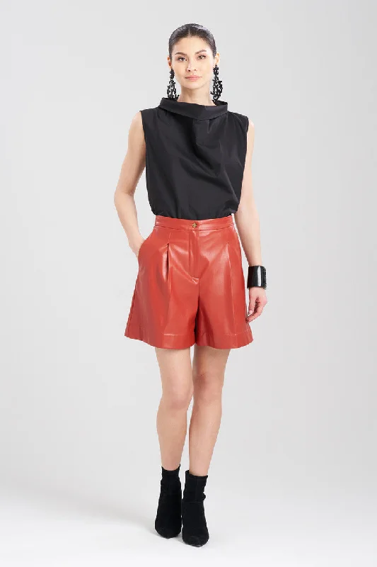 Vegan Luxe Lambskin Shorts