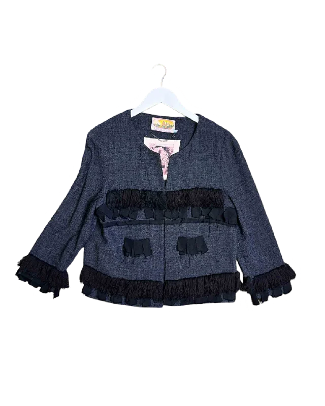 Size 12 | Trelise Cooper Charcoal Fringed Jacket