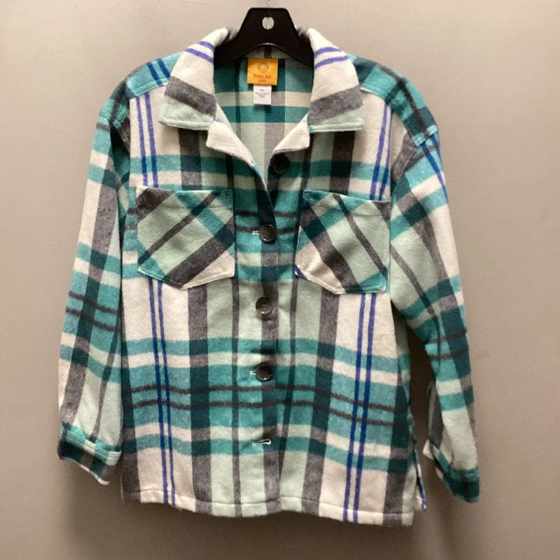 Jacket Shirt By Ruby Rd In Blue, Size: Sp