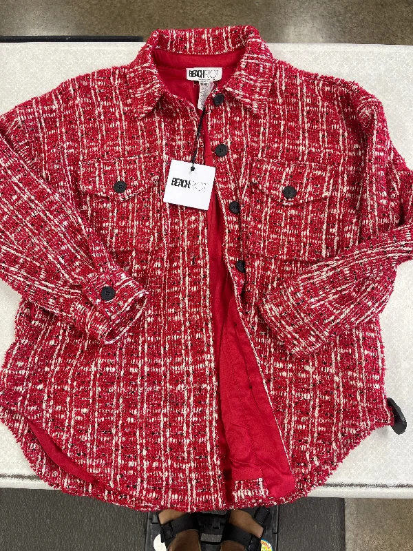 Jacket Shirt By Beach Riot In Red, Size: S