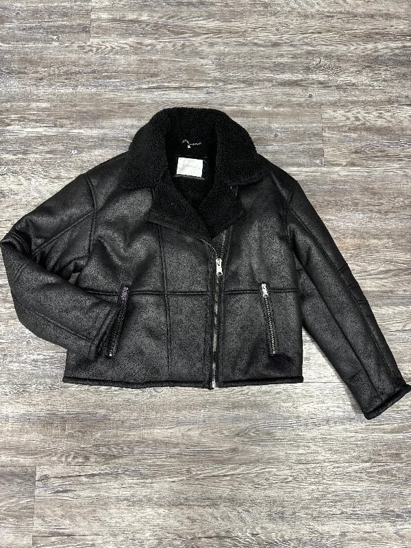 Jacket Moto By Lucky Brand In Black, Size: Xl