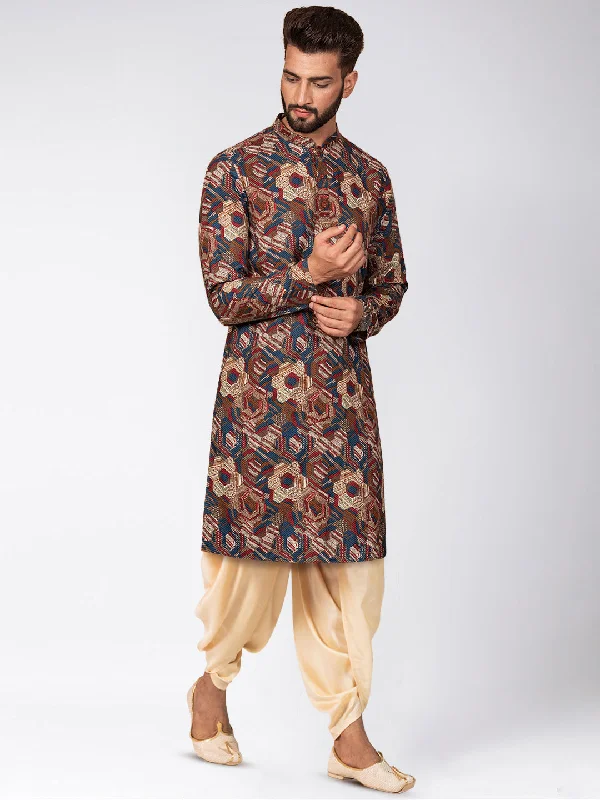 Men's Multi Kurta Dhoti Pants Set