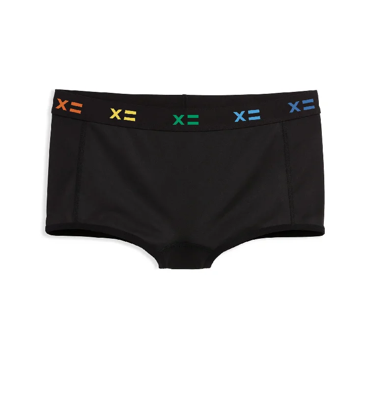 Tucking Boy Shorts - Black X= Rainbow