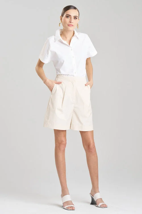 Tech Cotton Taffeta Shorts