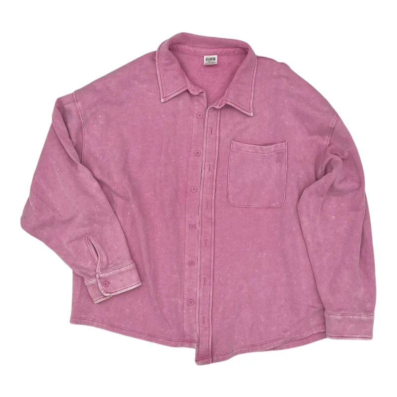 Jacket Shirt By Pink In Pink, Size:L