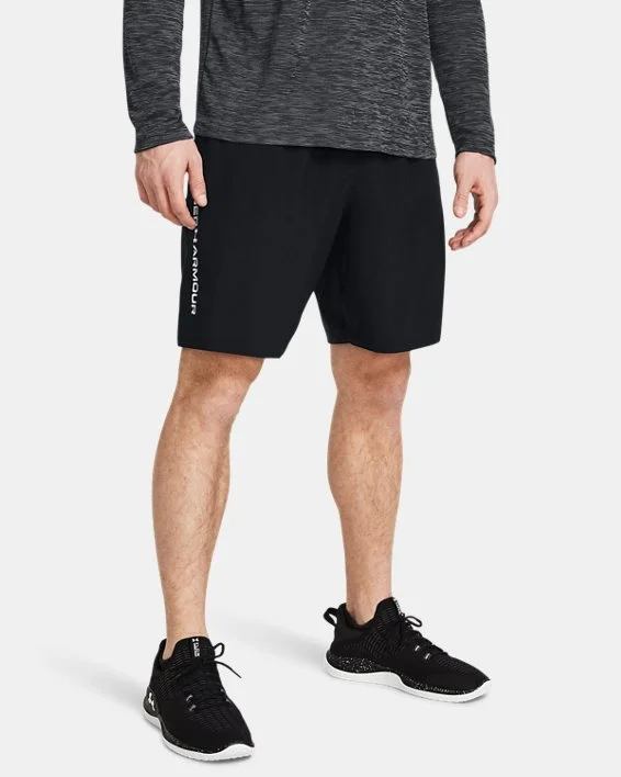 Men's UA Tech Woven Wordmark Shorts - Black/White