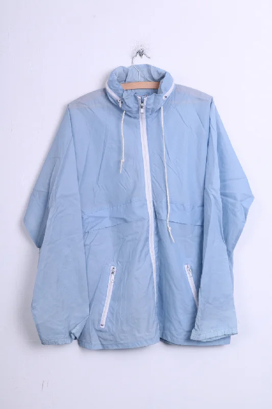 Pina Colada M Jacket Hood Nylon Waterproof Light Blue Sport