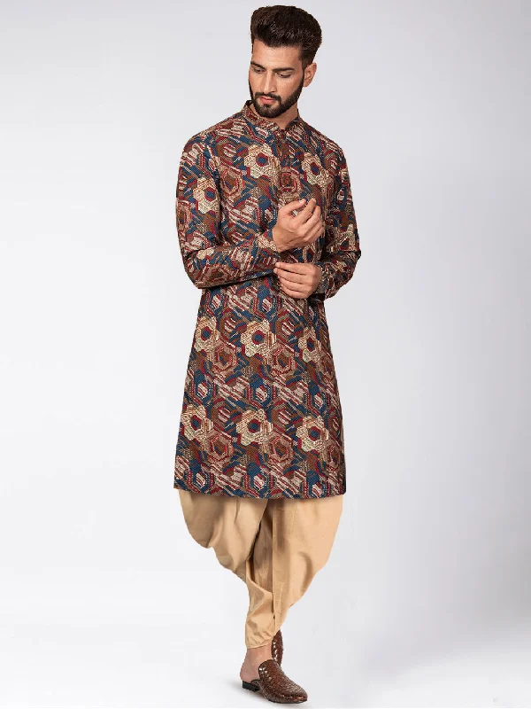 Men's Multi Kurta Dhoti Pants Set