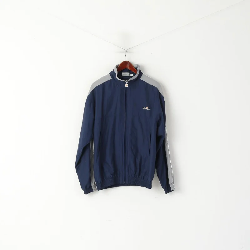 Ellesse Men M Jacket Navy Sportswear Full Zip Vintage Bomber track Top