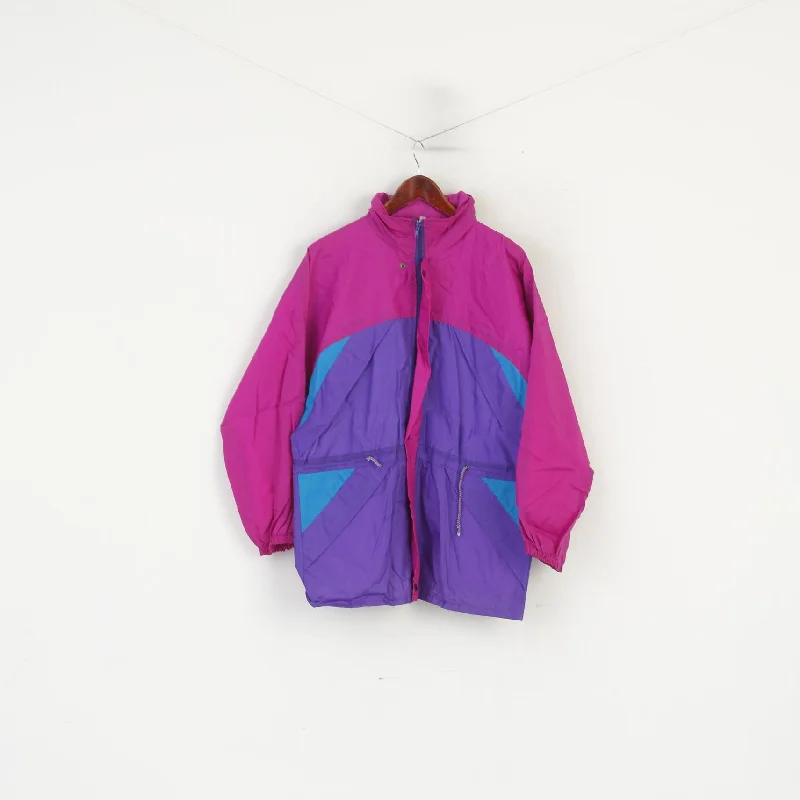 Vintage Men S Jacket Purple Nylon Waterproof England Full Zipper Rain Top