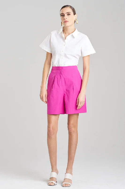 Tech Cotton Taffeta Shorts