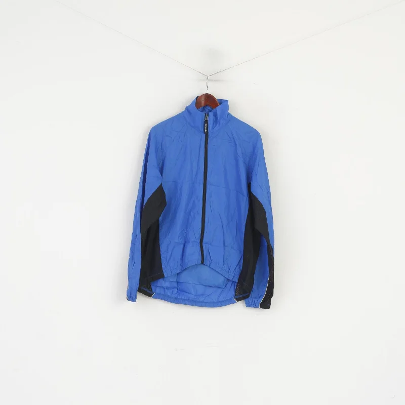 Ventour Men M Cycling Jacket Blue Bike Full Zipper Lightweight Windbreaker Top