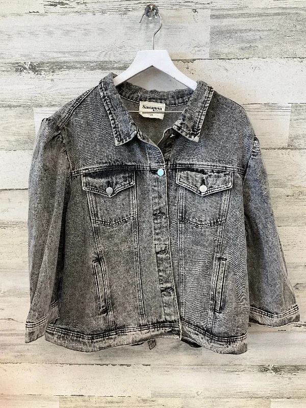 Jacket Denim By Savanna Jane In Black, Size: 2x