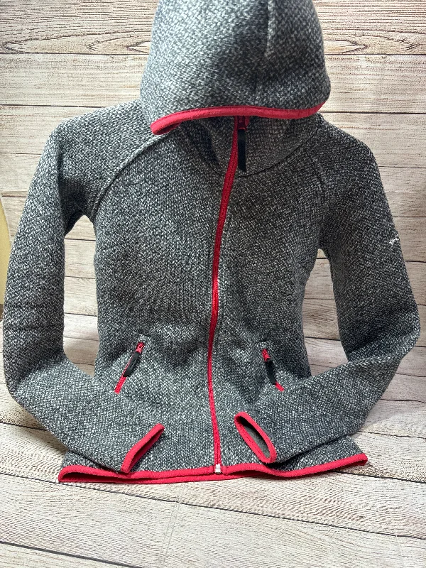 Jacket Fleece By Columbia In Grey & Red, Size: Xs