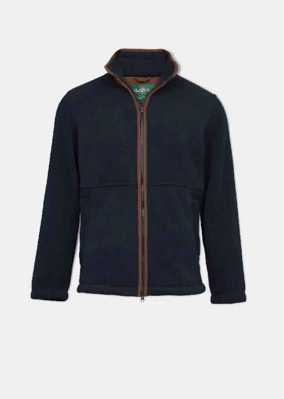 Aylsham Men's Fleece Jacket In Dark Navy - Regular Fit