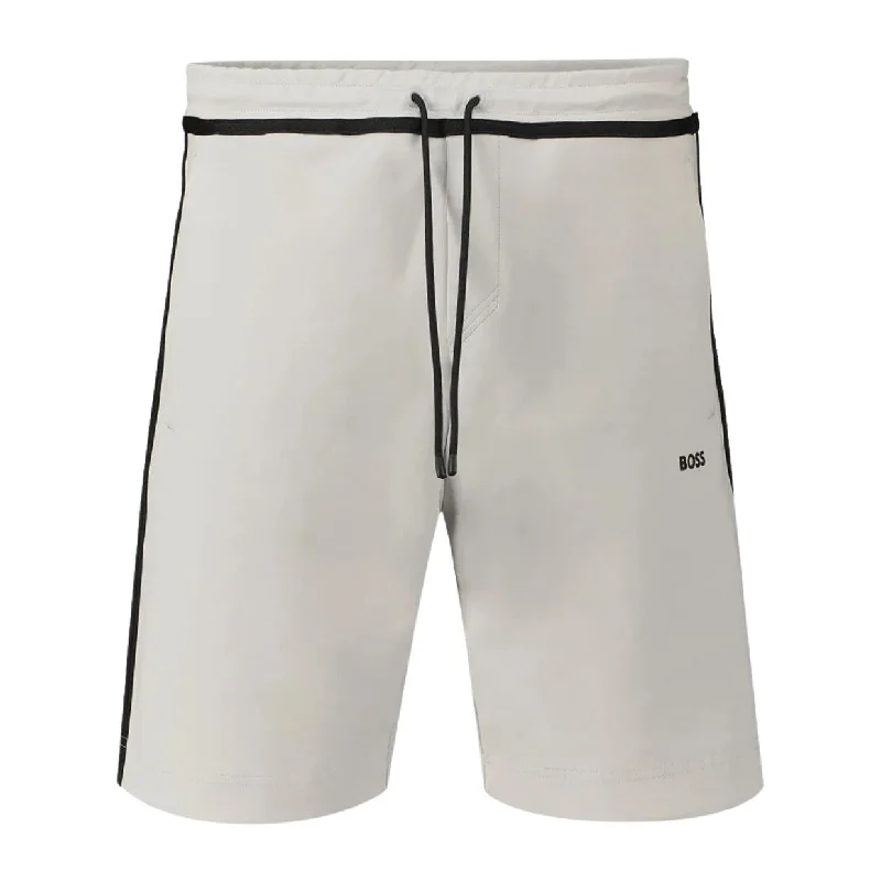 BOSS Headlo Tape Light Grey Sweat Shorts