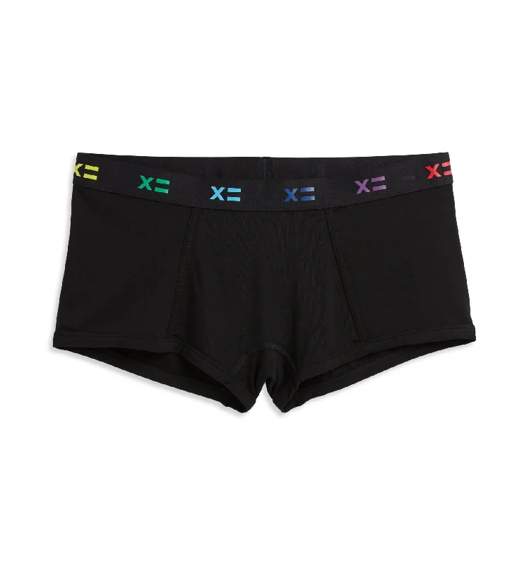 Boy Shorts - TENCEL™ Modal Black X= Rainbow