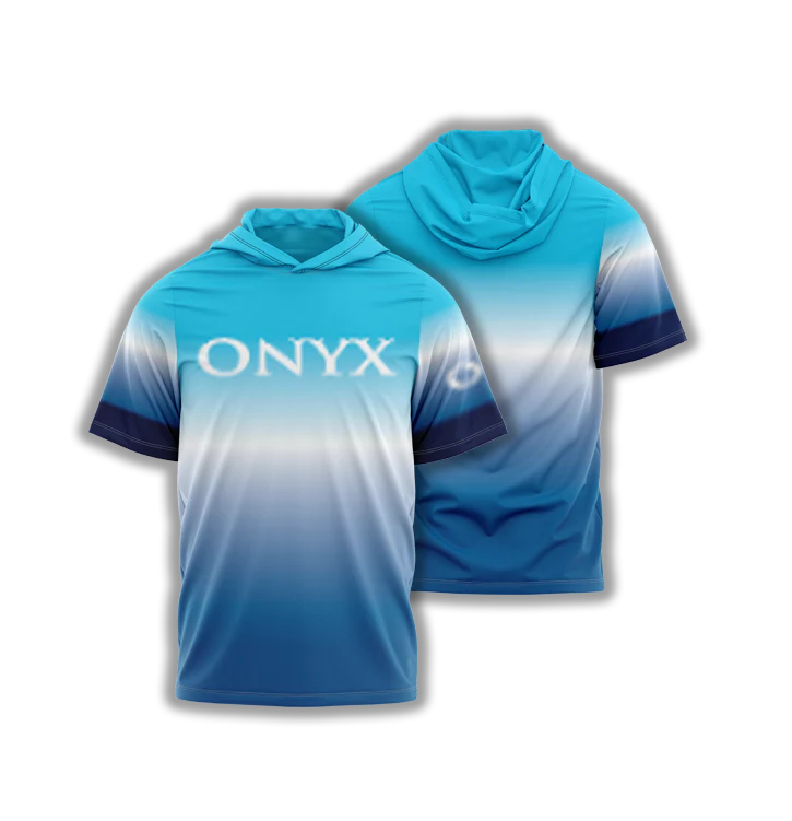 Elite Onyx Men's Shortsleeve Jersey Hoodie - Blue Fade