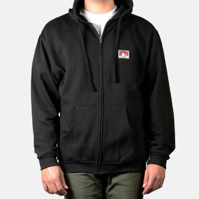 Hooded Full Zip Sweatshirt: Black