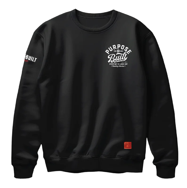 Script Crewneck, Black