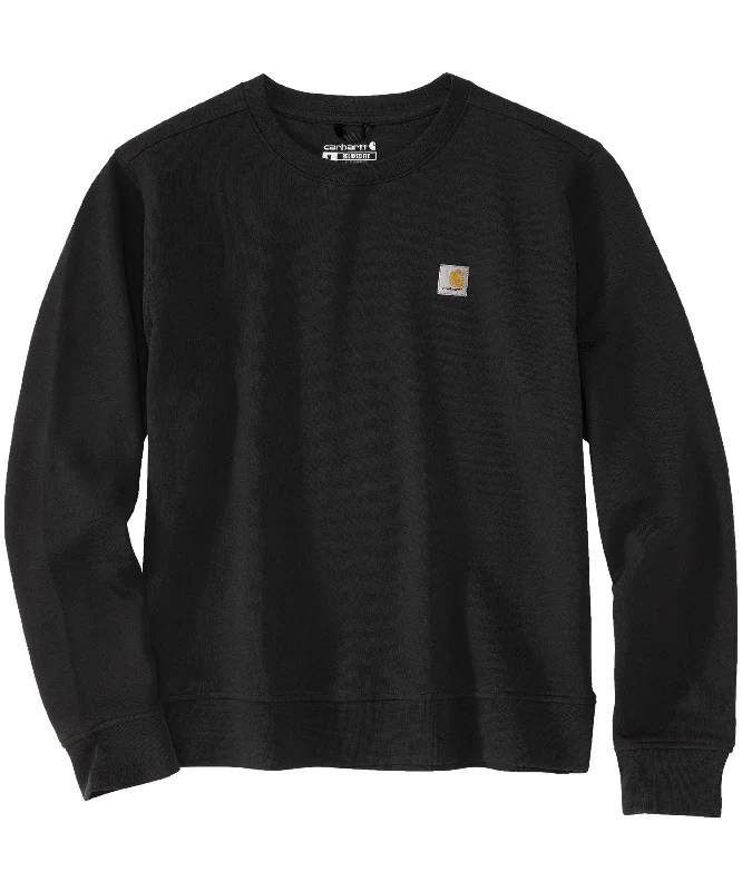 Relaxed Fit Midweight French Terry Crewneck Sweatshirt - Black