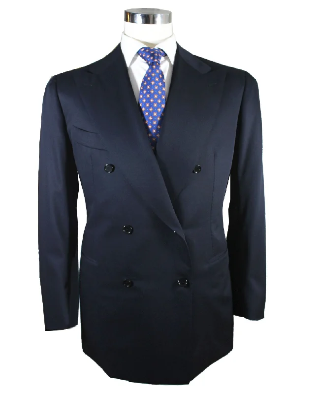 Cesare Attolini Suit Navy Double Breasted EU 54/ US 44