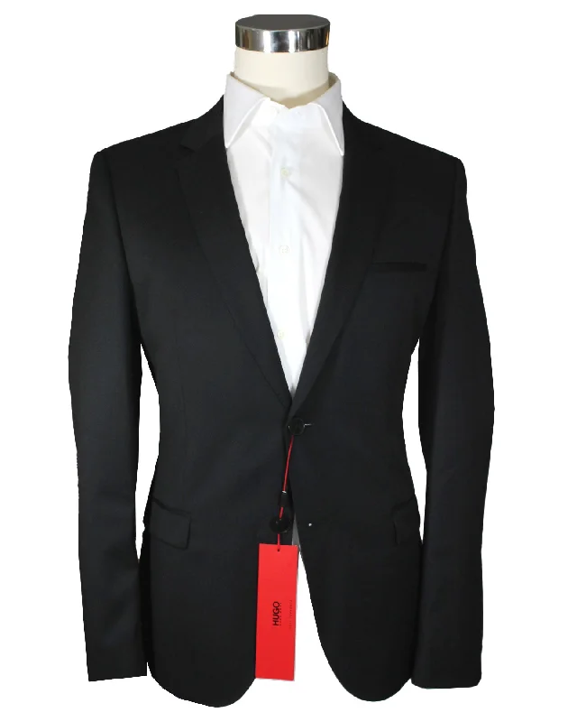 Hugo Boss Sport Coat Black - Virgin Wool Blazer EU 52 / US 42 L Slim Fit SALE