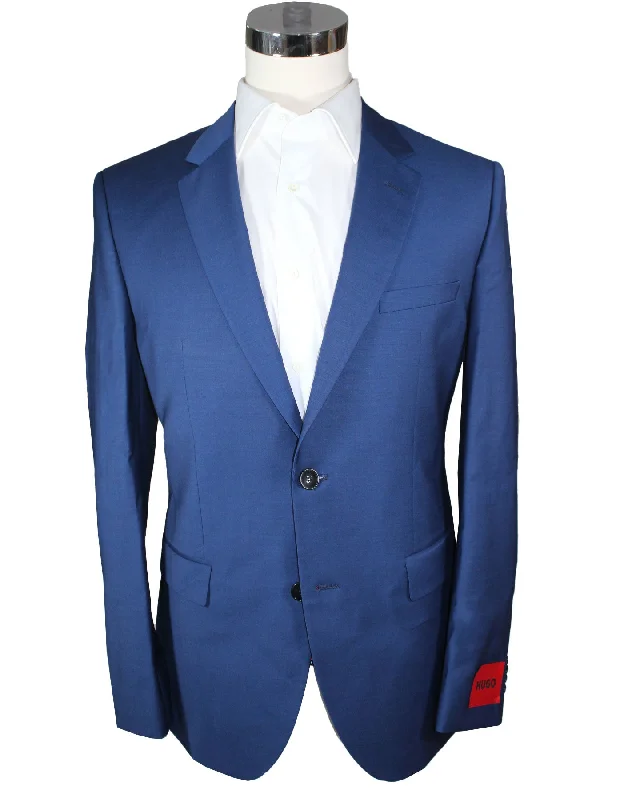 Hugo Boss Sport Coat Royal Blue HUGO Regular Fit- Wool Blazer EU 56 / US 46 SALE