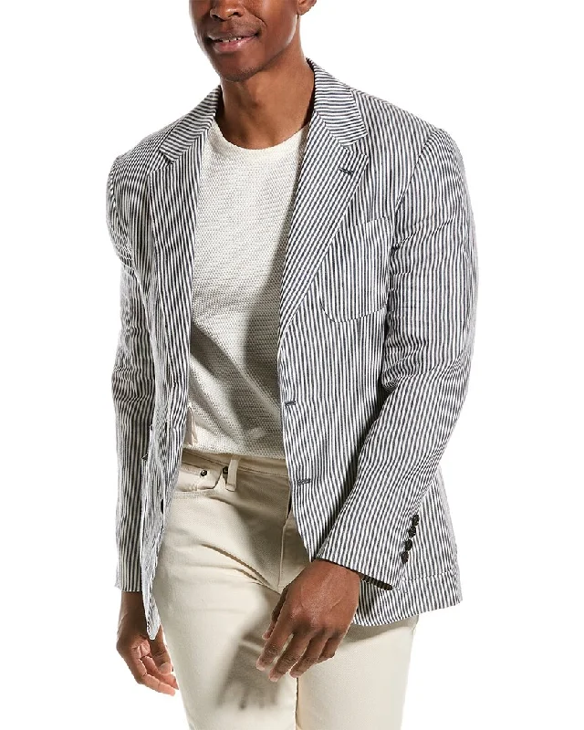 Brunello Cucinelli Linen & Wool-Blend Blazer