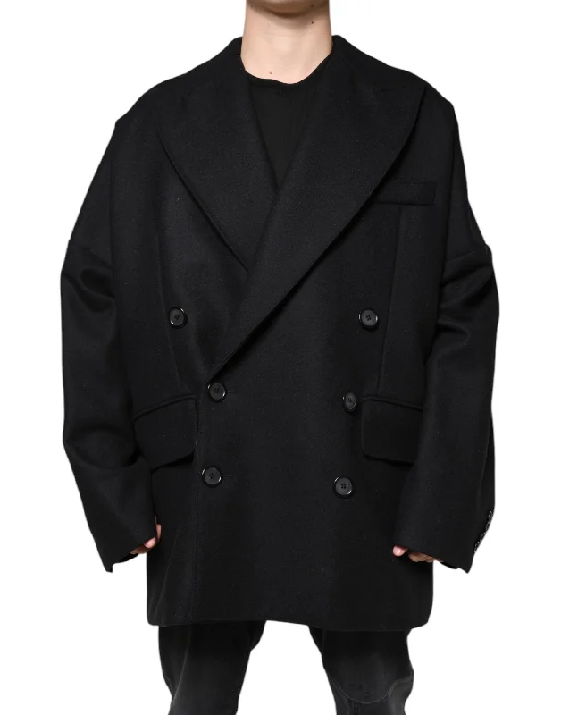 Dolce & Gabbana  Wool Double Breasted Men Coat Men's Jacket