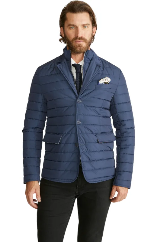 Robert Graham Men's Quilted Nylon Blazer With Bib Front